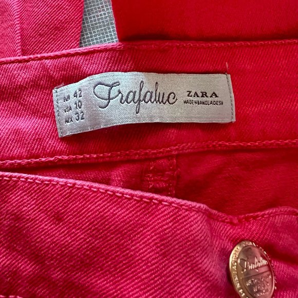 Lot of 2 ZARA TRF Trafaluc Denim Jeans NWT Salmon NWOT Blue US Size 10 - Picture 6 of 16